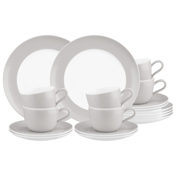 Seltmann Weiden Liberty Pure Colors Kaffeeservice 18-teilig New Grey - DS