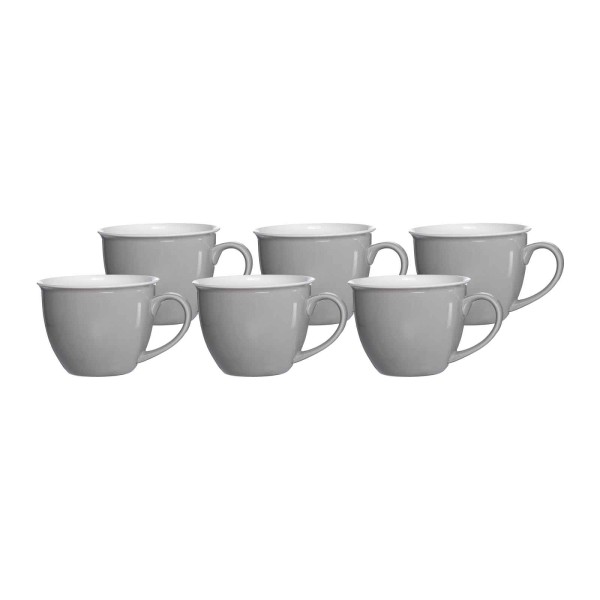 Ritzenhoff & Breker DOPPIO Milchkaffeetasse 350 ml grau 6er Set