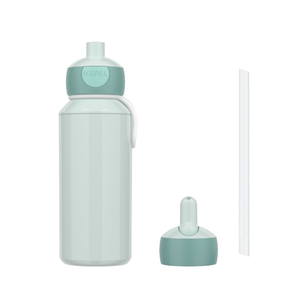 Mepal CAMPUS Pop-Up Trinkflasche Set mit Flip-Up Ersatzdeckel Cool Mint (2025)