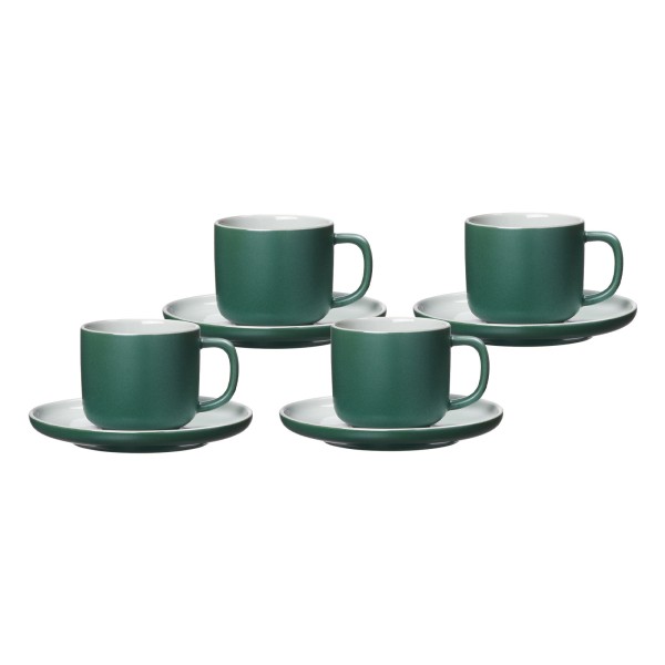 Ritzenhoff & Breker JASPER Kaffeetasse mit Untertasse 240 ml 4er Set grün