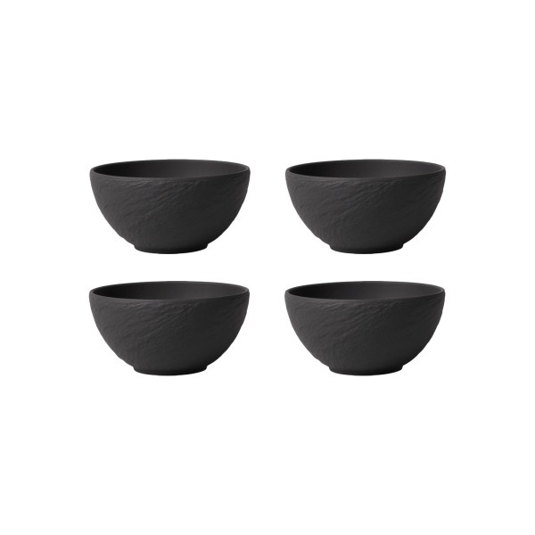 Villeroy & Boch Manufacture Rock Bol schwarz Ø 14,0 cm 4er Set