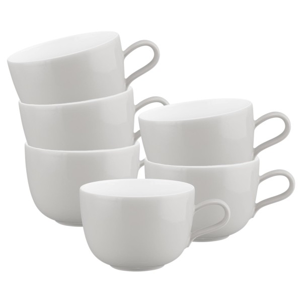 Seltmann Weiden Liberty Pure Colors Milchkaffeetasse 380 ml 6er Set New Grey - DS