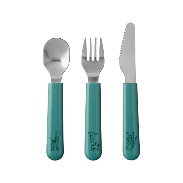 Mepal MIO Kinderbesteck Set deep turquoise 3-teilig - A