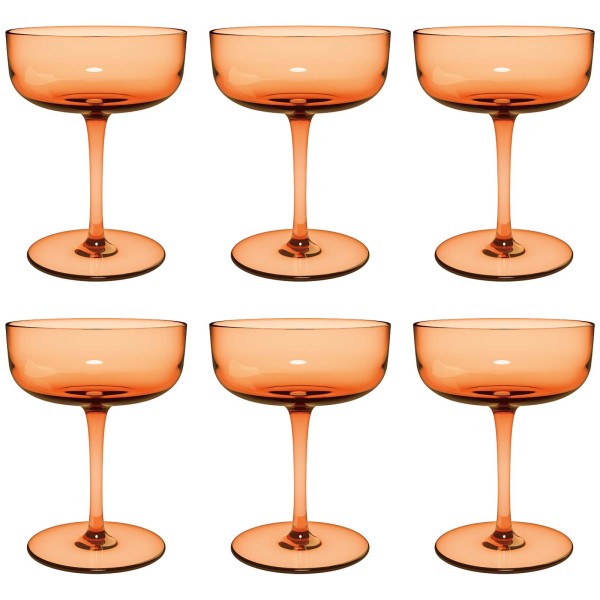like. by Villeroy & Boch Like Glass Sektschale / Dessertschale 100 ml 6er Set Apricot - DS