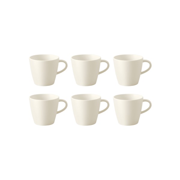 Villeroy & Boch Manufacture Rock Kaffeetasse weiß 150 ml 6er Set