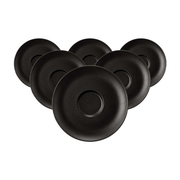 Seltmann Weiden Liberty Velvet Black Kombiuntertasse ø 16,1 cm 6er Set - DS