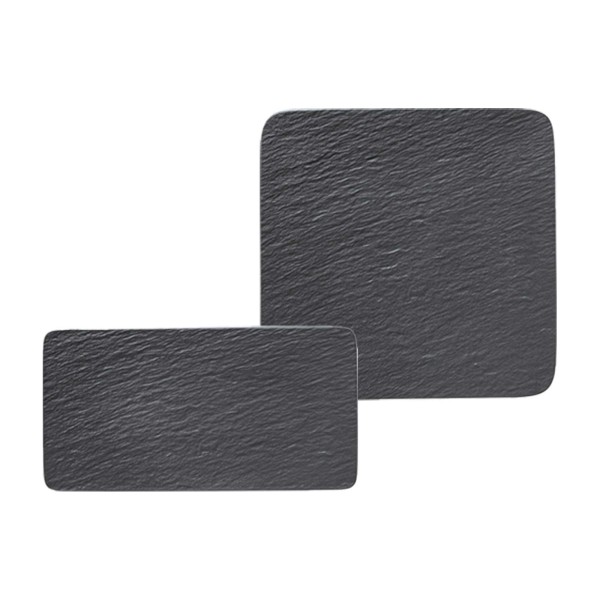 Villeroy & Boch Manufacture Rock Servierplatten Set 2-teilig schwarz