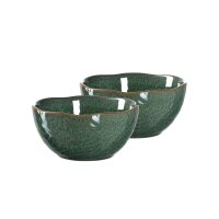 Leonardo MATERA Keramikschale klein 12 cm grün 2er Set