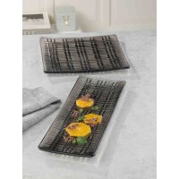 Nachtmann Square Geschirr Platte 21 cm smoke quadratisch...