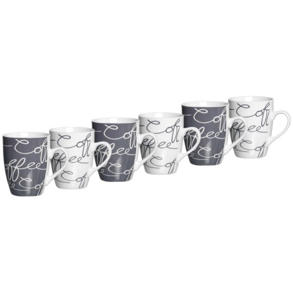 Ritzenhoff & Breker CORNELLO Kaffeebecher 250 ml grau 6er Set