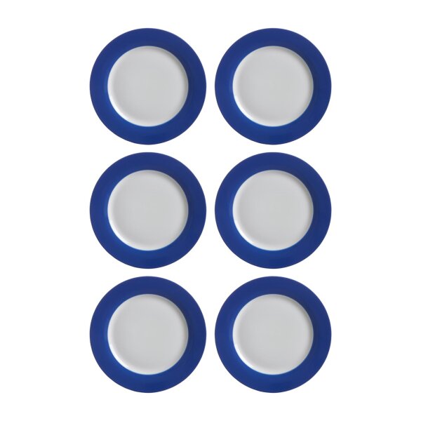Ritzenhoff & Breker DOPPIO Dessertteller 20 cm 6er Set -  Indigo Blau