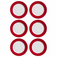Ritzenhoff & Breker DOPPIO Dessertteller 20 cm 6er Set -  Rot