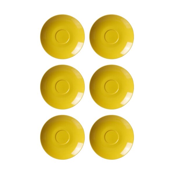 Ritzenhoff & Breker DOPPIO Kaffeeuntertasse 16 cm 6er Set - Gelb