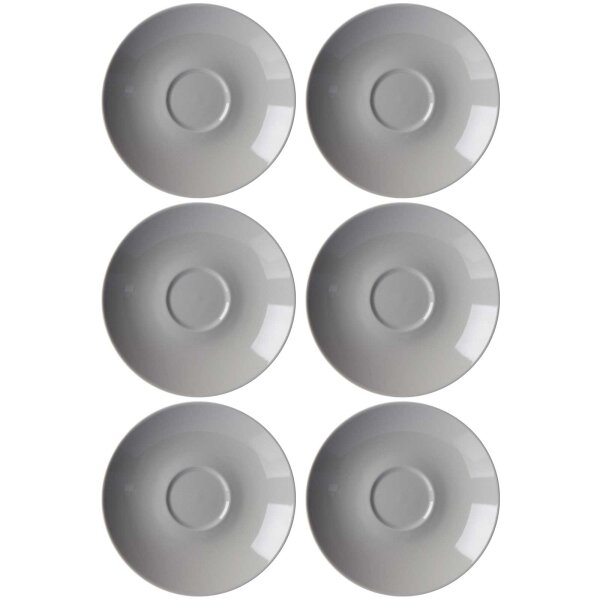 Ritzenhoff & Breker DOPPIO Kaffeeuntertasse 16 cm 6er Set - Grau