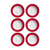 Ritzenhoff & Breker DOPPIO Suppenteller 22 cm 6er Set - Rot
