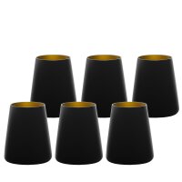 Stölzle Lausitz POWER Becher 380 ml 6er Set - Schwarz-Gold