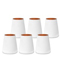 Stölzle Lausitz POWER Becher 380 ml 6er Set - Weiß-Bronze