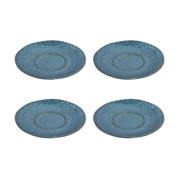Leonardo MATERA Keramikunterteller 15 cm 4er Set - blau