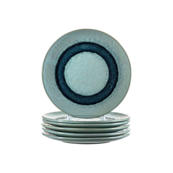 Leonardo MATERA Keramikteller 22,5 cm 6er Set - blau