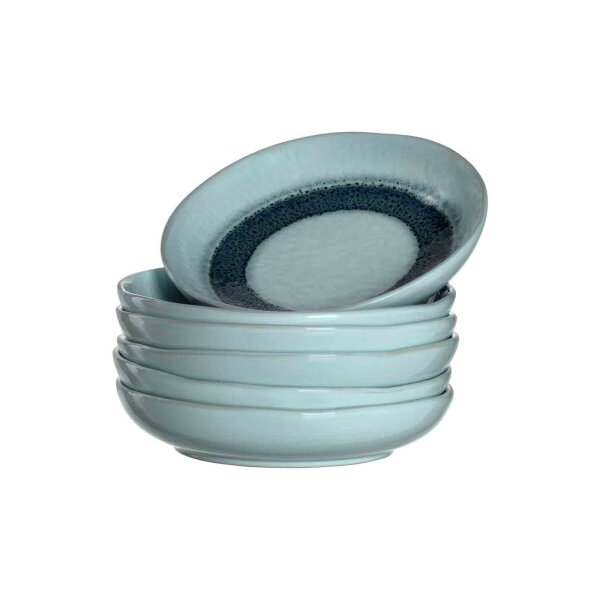 Leonardo MATERA Keramikteller 20,7 cm 6er Set - blau