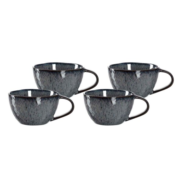 Leonardo MATERA Keramiktasse 290 ml 4er Set - anthrazit