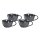 Leonardo MATERA Keramiktasse 290 ml 4er Set - anthrazit