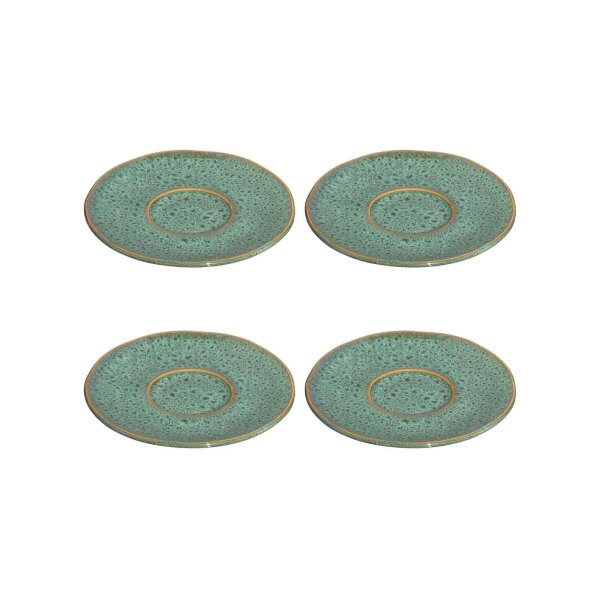 Leonardo MATERA Espressountertasse 11 cm 4er Set - grün