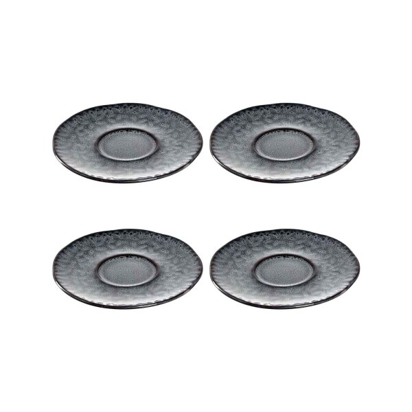 Leonardo MATERA Espressountertasse 11 cm 4er Set - anthrazit