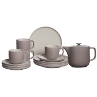 Ritzenhoff & Breker JASPER Kaffeeservice mit Kanne 13-teilig - taupe