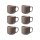 Ritzenhoff & Breker JASPER Kaffeetasse 240 ml 6er Set - Taupe