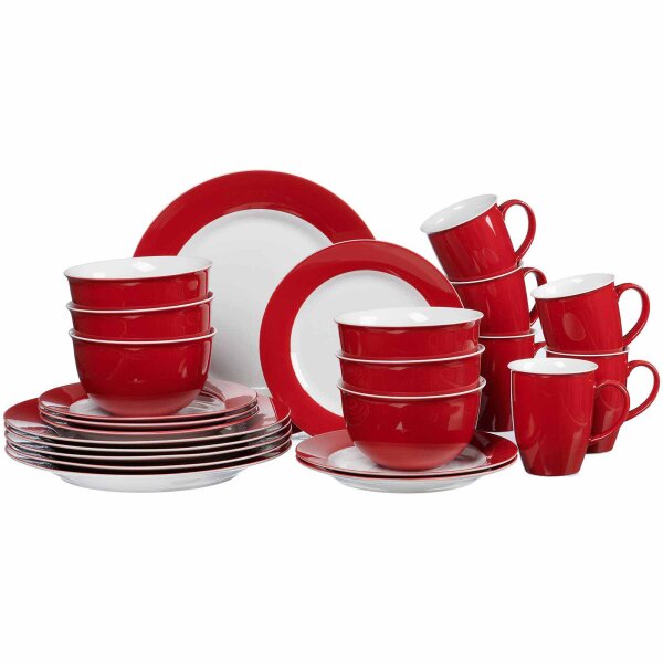 Ritzenhoff & Breker DOPPIO Kombiservice 24-teilig - Rot