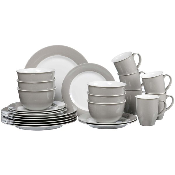 Ritzenhoff & Breker DOPPIO Kombiservice 24-teilig - Grau
