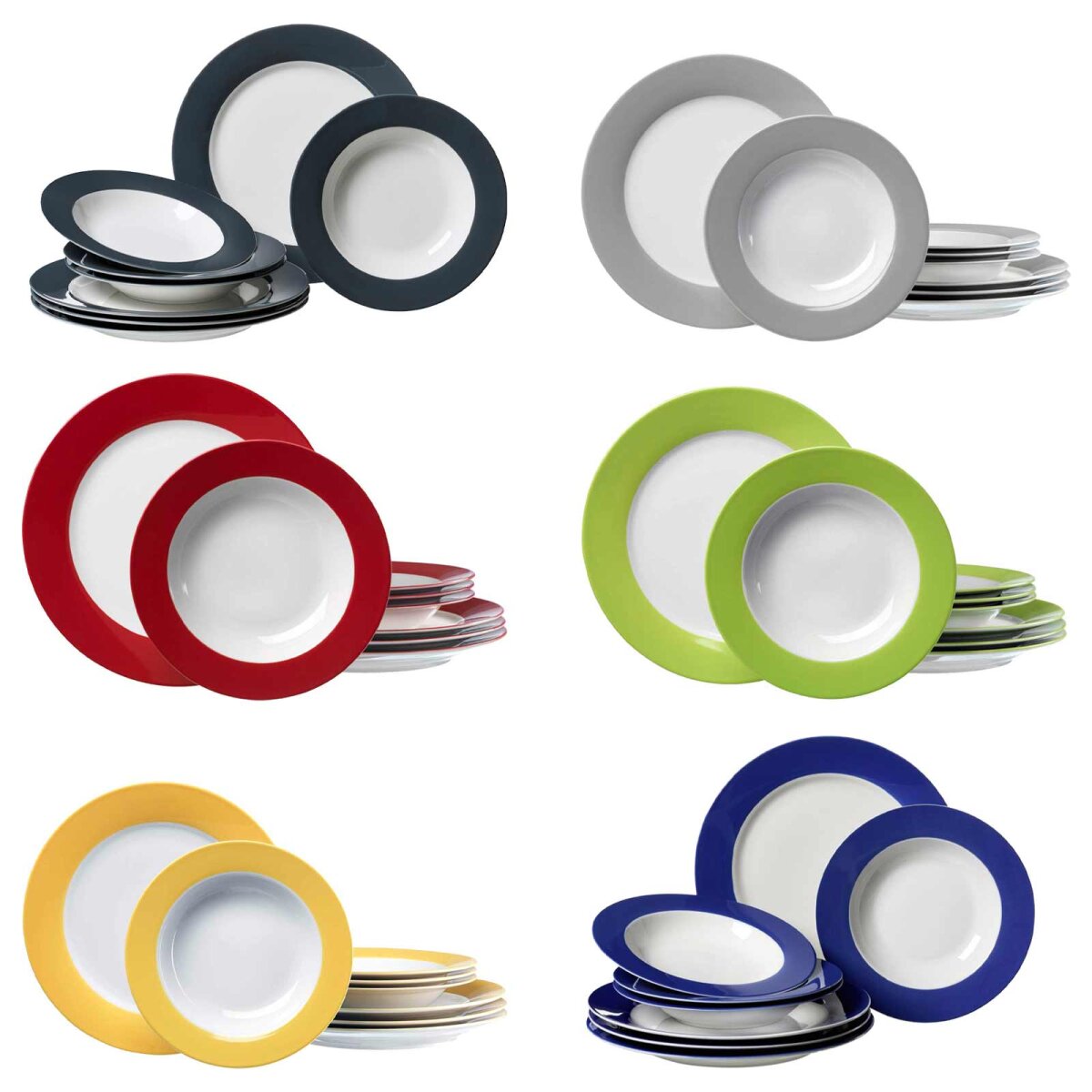 Service De Table 8 Pièces Ritzenhoff & Breker SHANTI DOPPIO - Porcelaine Colorée - Neuf