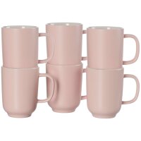Ritzenhoff & Breker JASPER Kaffeebecher 285 ml 6er Set - Rosa