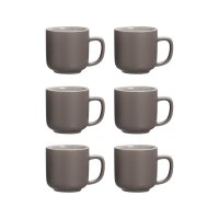 Ritzenhoff & Breker JASPER Espressotasse 100 ml 6er Set - Taupe