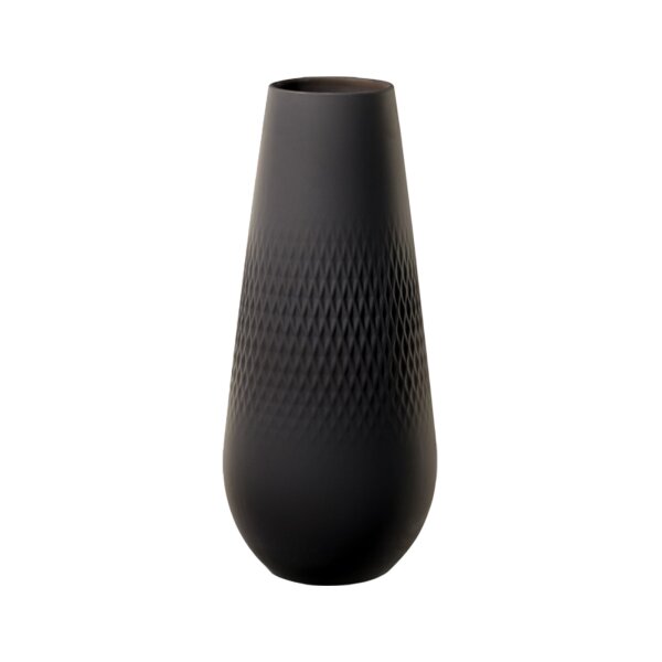 Villeroy & Boch Manufacture Collier Vase Carré 26 cm - noir