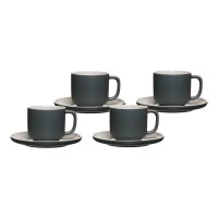 Ritzenhoff & Breker JASPER Kaffeetasse mit Untertasse 240 ml 4er Set - Grau