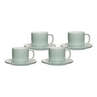 Ritzenhoff & Breker JASPER Kaffeetasse mit Untertasse 240 ml 4er Set - Mint