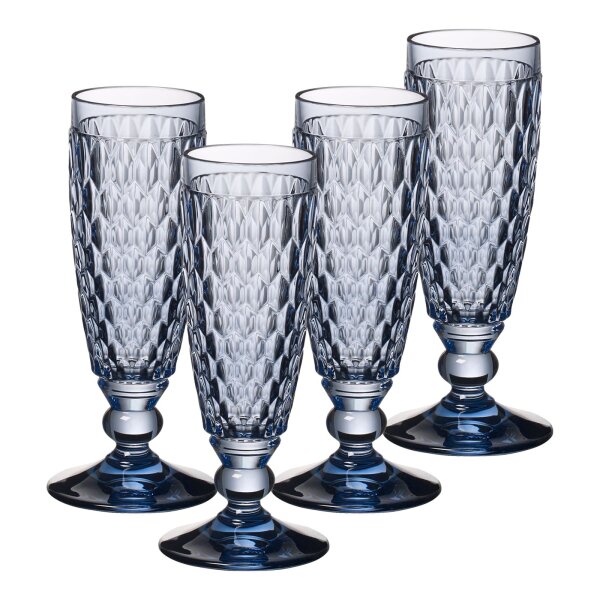 Villeroy & Boch Boston Coloured Sektglas 145 ml 4er Set - Blau