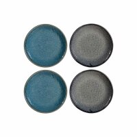 Leonardo MATERA Keramikteller 16,3 cm anthrazit / blau...