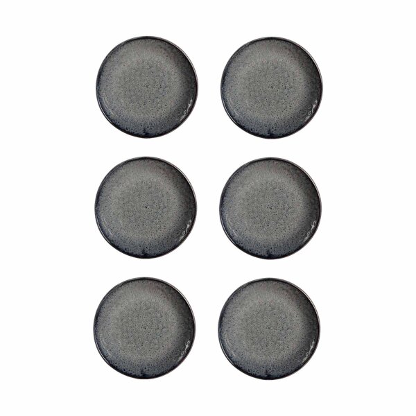 Leonardo MATERA Keramikteller 16,3 cm 6er Set - Anthrazit