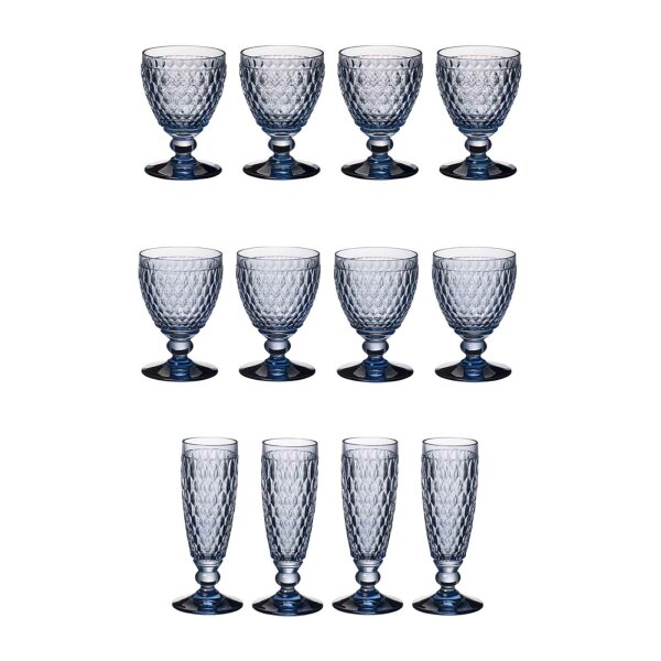 Villeroy & Boch Boston Coloured Weißwein- & Sektgläser Set 12er Set - blau