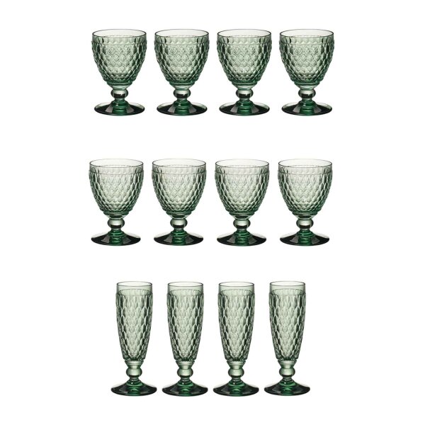 Villeroy & Boch Boston Coloured Weißwein- & Sektgläser Set 12er Set - grün