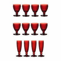 Villeroy & Boch Boston Coloured Weißwein- & Sektgläser Set 12er Set - rot
