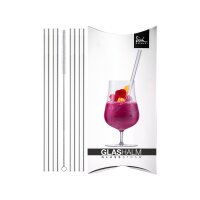 Eisch Gentleman Glashalm Set lang 4 Glashalme + Bürste