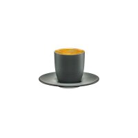 Eisch COSMO COLLECT Gold/Grau Espressoglas mit Untertasse