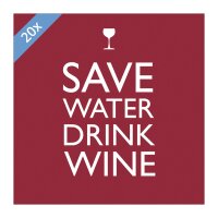 ppd Papier Servietten 33 x 33 cm 20 St. Save Water Drink...
