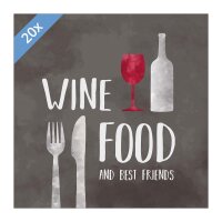 ppd Papier Servietten 33 x 33 cm 20 St. Wine Food - A