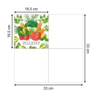 ppd Papier Servietten 33 x 33 cm 20 St. VeggieDay - A