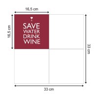 ppd Papier Servietten 33 x 33 cm 100 St. Save Water Drink...